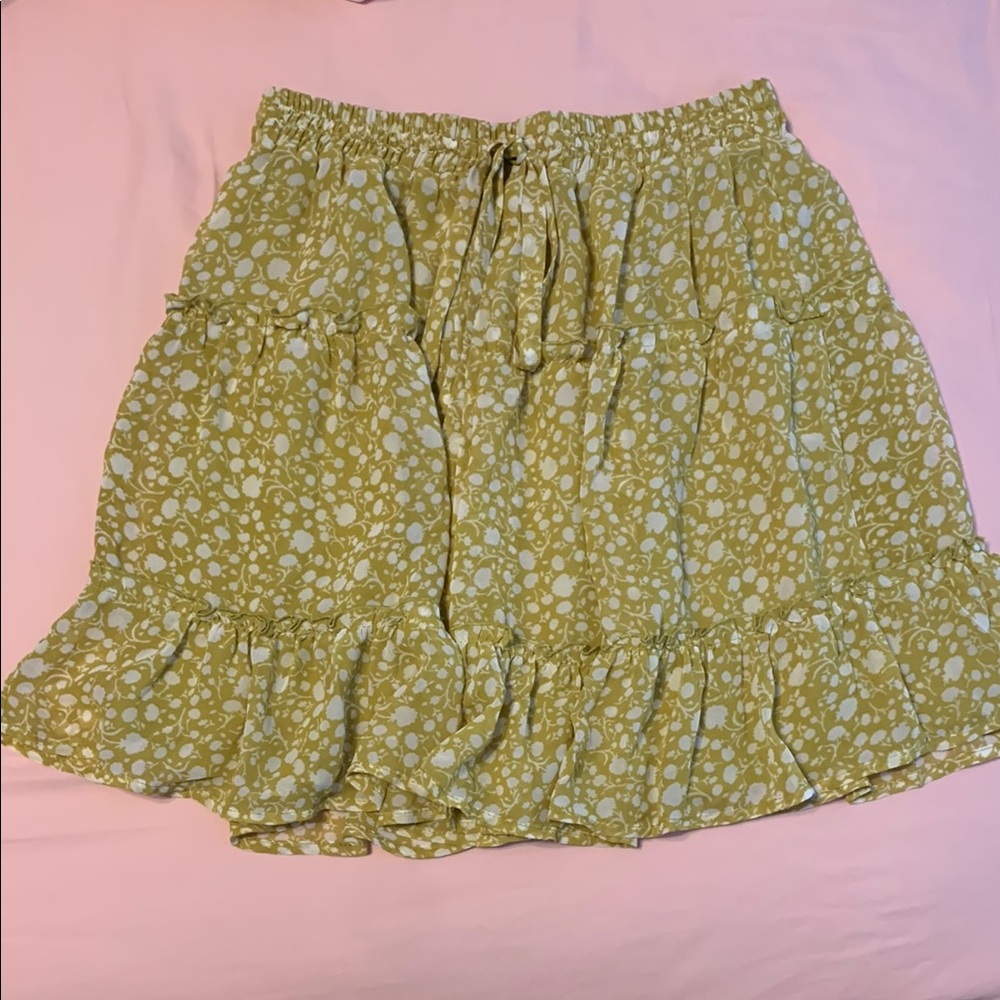 Sienna Sky Floral Mustard Green Women's Skirt